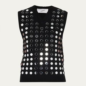 Coperni Mirror Embroidered Wool Vest  Small